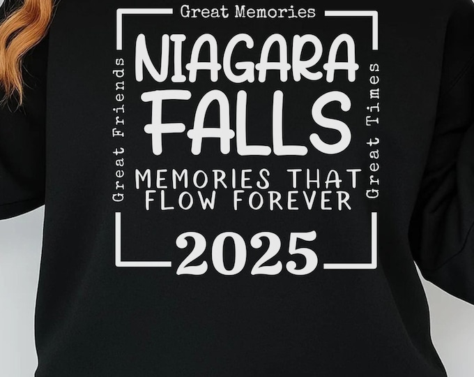 Niagara Falls Family Vacation 2025 SVG PNG: Matching Trip Shirts (Digital Download)