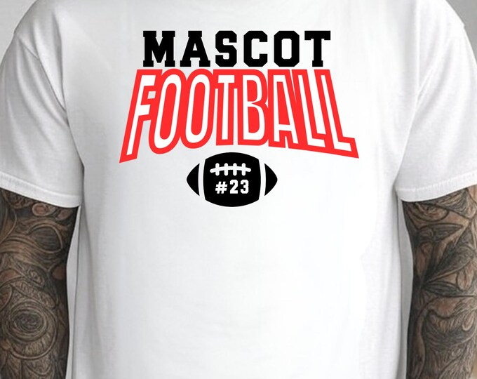 Football Team SVG: Custom Logo, Mascot Design (Digital Download)