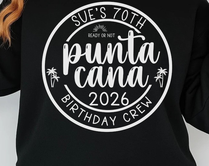 Personalized Punta Cana 2026 Vacation SVG, Family Beach Trip (Digital Download)