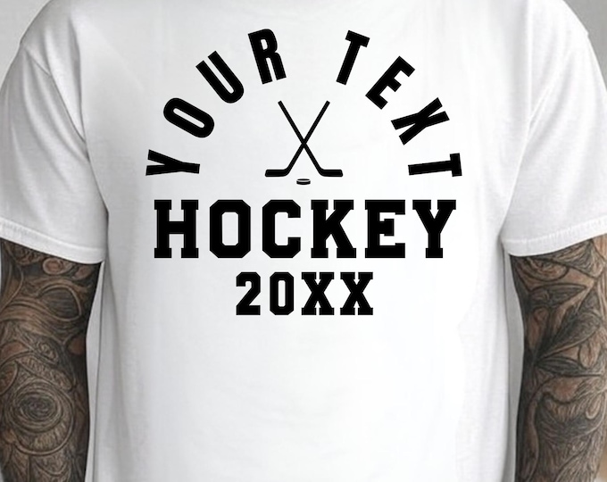 Hockey Team Template SVG PNG, Hockey Mascot Svg, Hockey Team Shirt, Hockey Mom Design, Custom Hockey Shirt Cut File, Hockey Team Logo