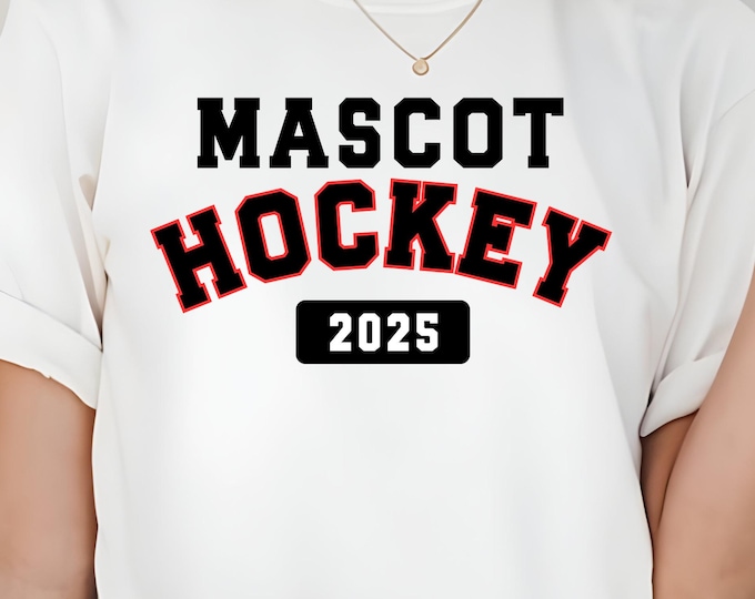 Hockey Team Template SVG PNG, Hockey Mascot Svg, Hockey Team Shirt, Hockey Mom Design, Custom Hockey Shirt Cut File, Hockey Team Logo