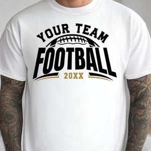 Football SVG PNG Team Shirt Design, Custom Team Logo, Mascot Design, Football Shirt SVG, Cricut Football Cut File, Sublimation Digital