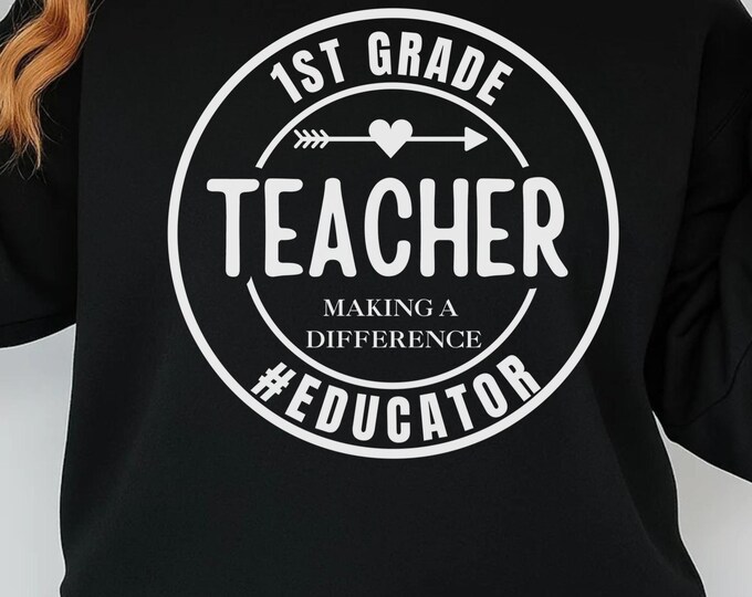 1st Grade Teacher SVG, Back To School Design (Digital Download)