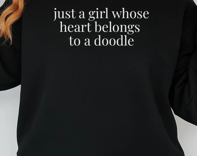Just a Girl Whose Heart Belongs to a Doodle SVG, Dog Mom PNG, Dog lover shirt, Labradoodle Design, Doodle Dog Graphic for Crafts
