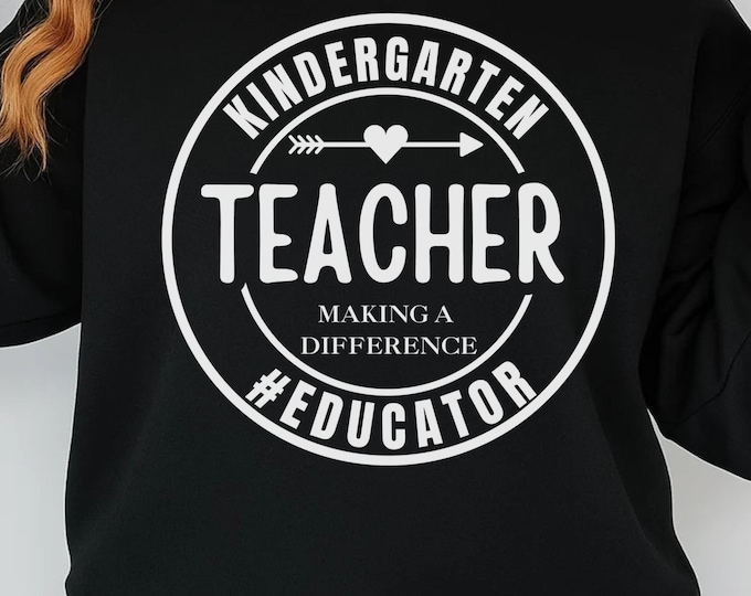 Kindergarten Teacher SVG, Back to School Design (png, eps, dxf)