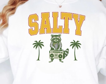 Salty Raccoon Summer SVG: Retro Beach Design (Digital Download)