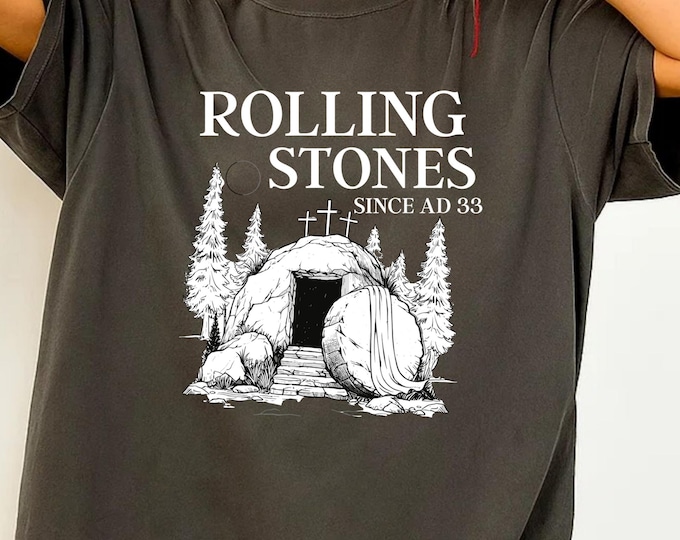 Rolling Stones Since AD 33 SVG, Easter Cross Svg, Easter Svg, Christian Svg, Jesus Svg, Bible Verse Svg, Religious Svg, He is Risen Easter
