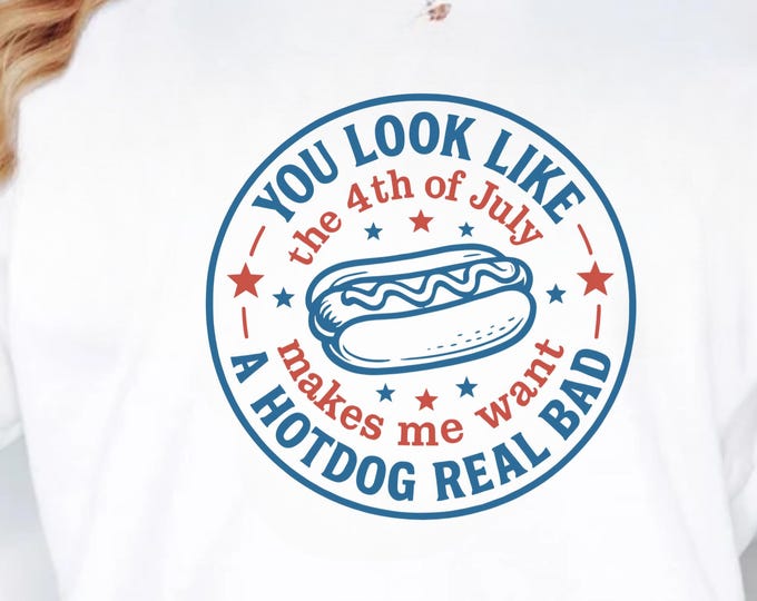 Funny Hotdog 4th of July SVG PNG, Patriotic Design (Digital Download)