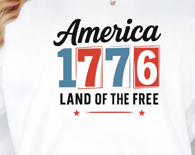 America Land of The Free SVG PNG, 4th of July (Digital Download)
