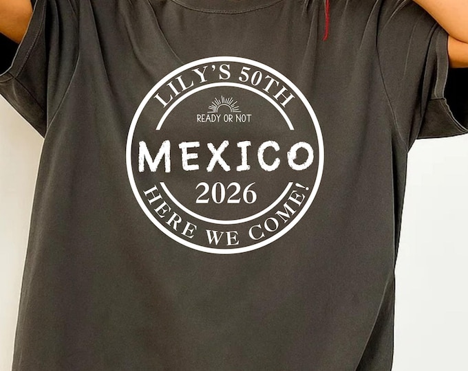 Custom Mexico Vacation 2026 SVG PNG: Beach Holiday Shirt (Digital Download)