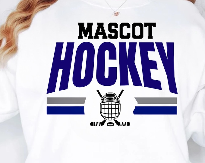 Hockey Team Template SVG PNG, Edit on Canva, Hockey Mascot Svg, Hockey Team Shirt, Hockey Mom Design, Custom Hockey Shirte, Hockey Team Logo
