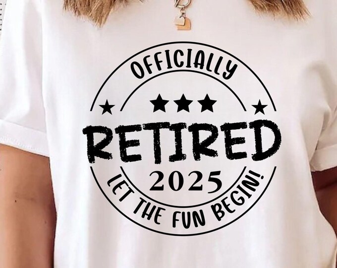 Happy Retirement 2023 SVG PNG: T-Shirt Design (Digital Download