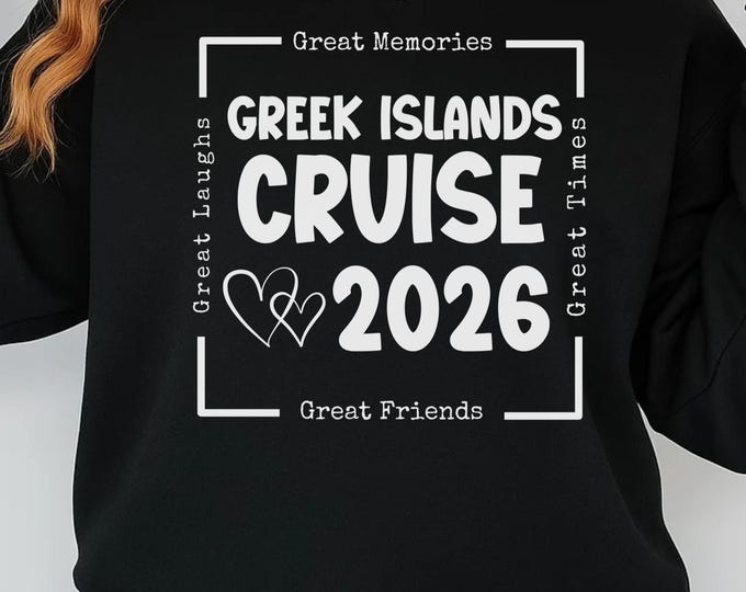 Greek Islands Cruise 2026 SVG PNG: Family Vacation Trip (Digital Download)