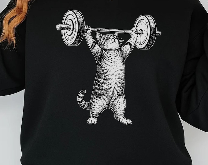 Funny Cat Gym Svg, Cat Workout Png, Funny Deadlift Cat Meme Svg, Gym Pump Cover, workout Png, unisex cat lover gift
