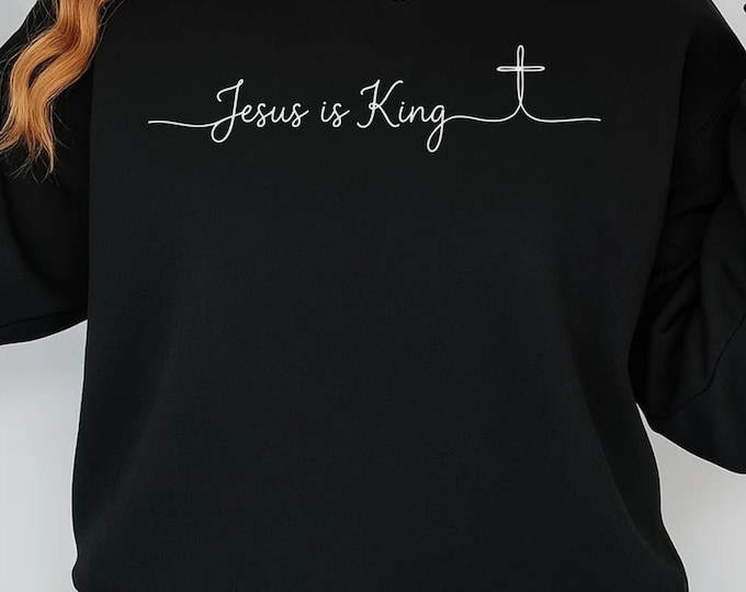 Jesus Is King SVG: Christian Faith Graphic (Digital Download)