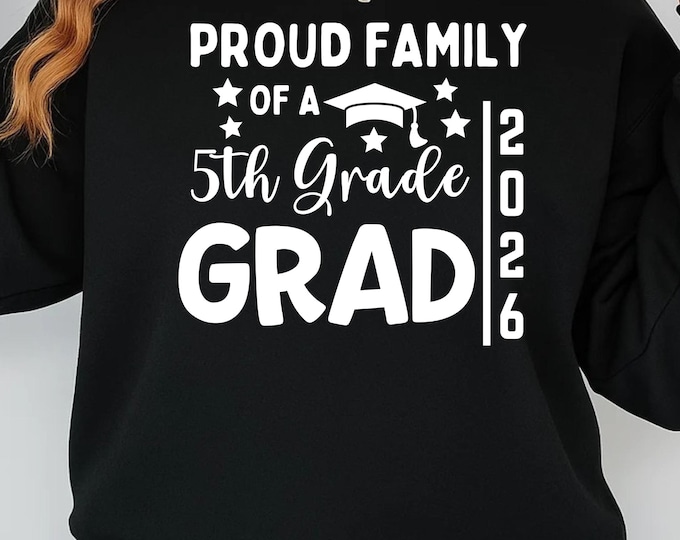 Proud Family of 5th Grade Graduate SVG PNG, 5th Grade Graduation Svg, Fifth Grade Svg, Fifth Grade Grad Svg, 5th Grade Svg,  Graduation Svg