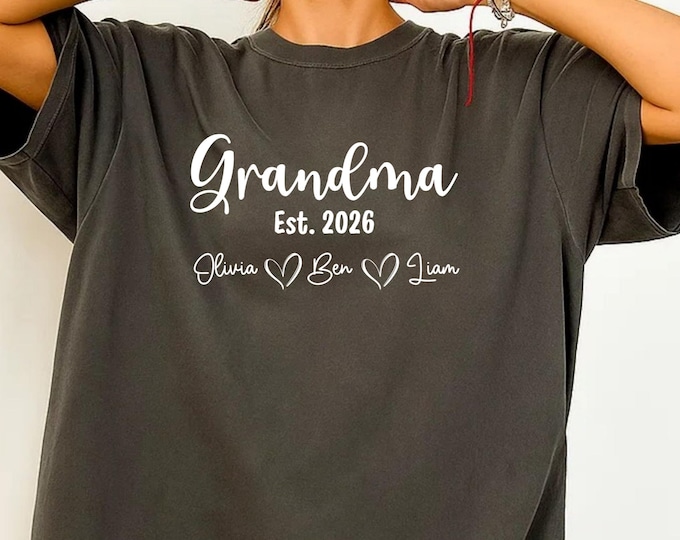 Personalised Grandma SVG, Grandma Heart Svg, Grandma Shirt Svg, Mother's Day Gift, Valentines Svg, Grandmother Svg, Blessed Grandma Svg