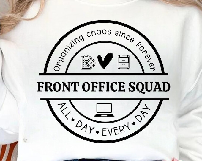 Front Office Squad SVG, School Secretary, Coworker Design (Digital Download)