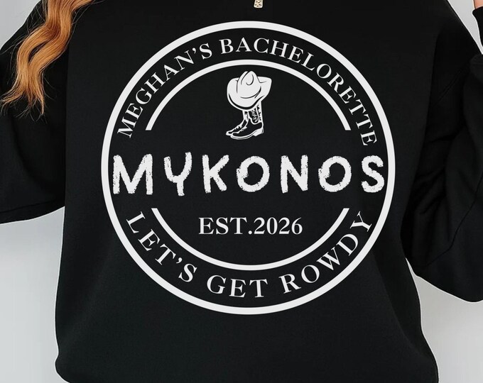 Mykonos Bachelorette Party SVG PNG, Bridal Shower Shirt Svg, Hen Party Svg, Edit on Canva, Bride Team Svg, Bridesmaids Gift, Bridal Party