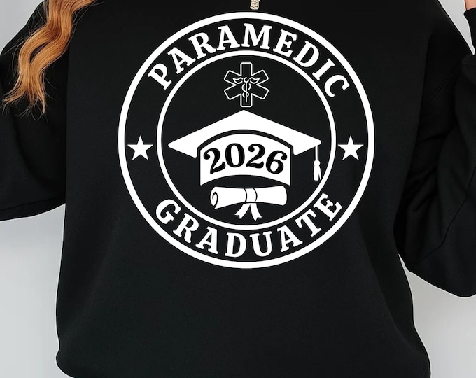 EMT Paramedic Graduate svg png, EMT Graduation Gift, Paramedic Shirt Design, First Responder SVG, Class of 2026 Cricut File