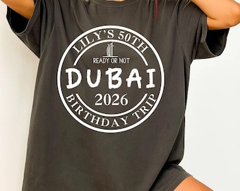 Custom Dubai Trip 2026 SVG PNG: Vacation Shirt Design, Edit on canva (Digital Download)