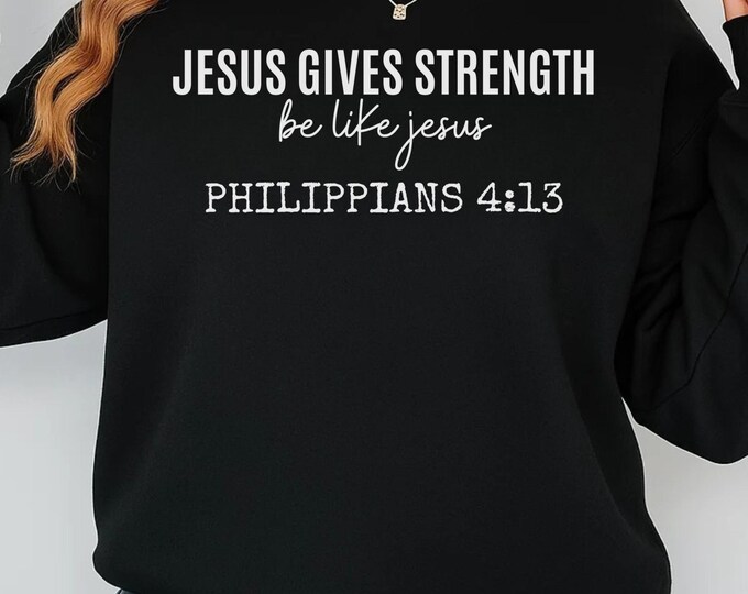 Jesus gives strength SVG: Christian svg, Jesus svg, god svg (Digital Download)