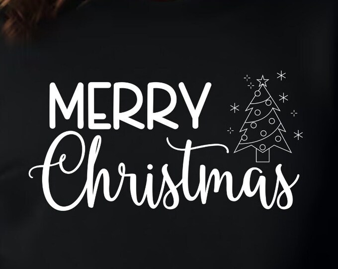 Merry Christmas SVG: Farmhouse Christmas Tree Design (Digital Download)