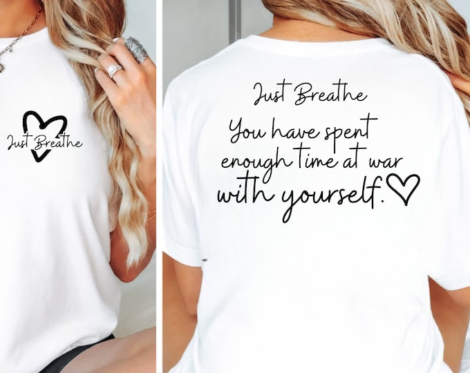 Just Breathe Dandelion SVG: Inspirational Shirt Design (Digital Download)
