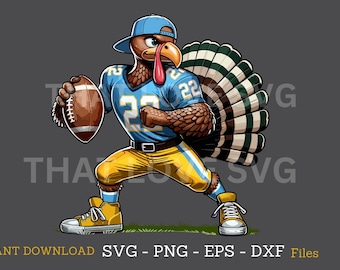 Fußball Türkei SVG: Thanksgiving Game Day Design (Digitaler Download)