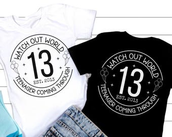 13 Official Teenager Svg, 13th Birthday Girl Svg, Official Teenager 13th Birthday Svg, Thirteen Years Old Girl Svg