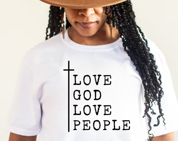 Love God Love People SVG: Christian Bible Verse (Digital Download)