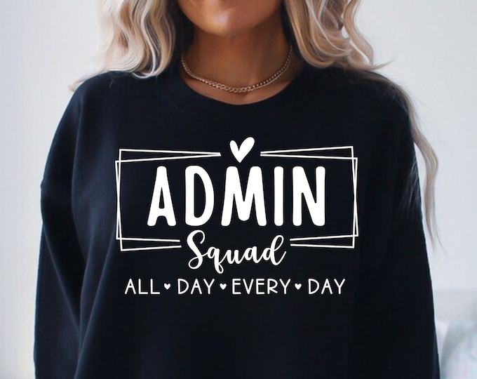 Admin Squad SVG, Office Staff, School Secretary (Digital Download)