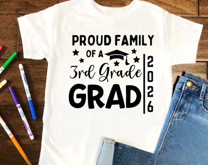 Family of a 3rd Grade Graduate Svg, End of School Svg, 3rd Grade Graduate Shirt Svg, Graduation Svg, 3rd Grade Graduate Svg, Third Grade Svg