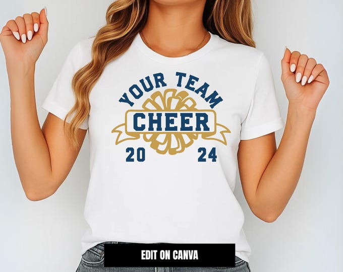 Cheer Team SVG Template: Cheerleader Shirts, Coach Gift (Digital Download)