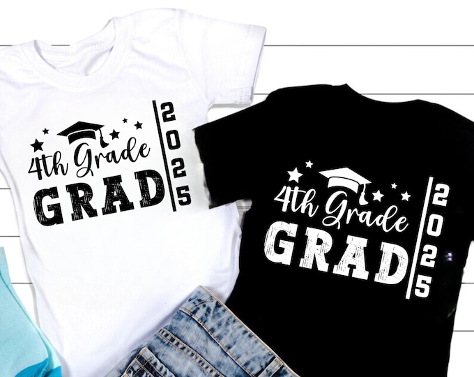 4th Grade Graduation SVG PNG: Class of 2025 Shirt Design (Digital Download)