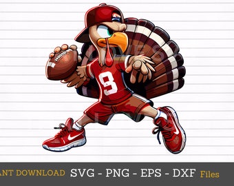 Fußball Türkei SVG: Thanksgiving Game Day Design (Digitaler Download)