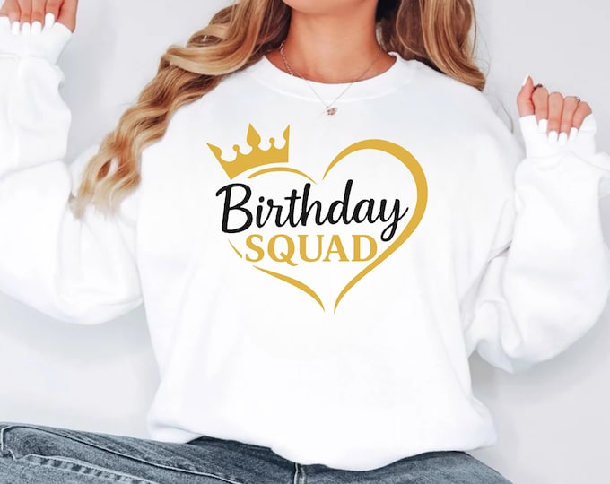 Birthday Squad SVG, Birthday Queen, Diva T-Shirt Design (Digital Download)