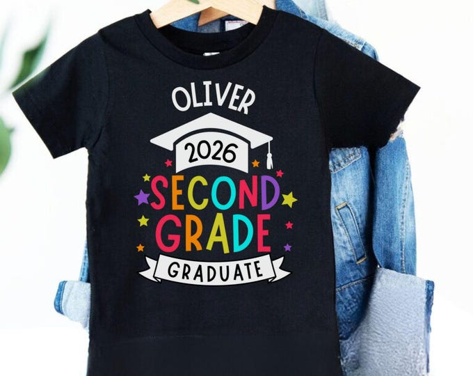 Custom 2nd Grade Grad SVG PNG, Personalised 2nd Grad Graduation Shirt Svg, Second Grade Svg, Graduation 2025 Svg, Class Of 2025 Svg