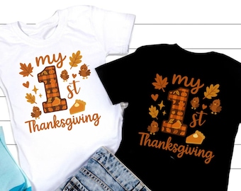 My 1st Thanksgiving Svg, Boy Turkey Svg, Boys Thanksgiving Svg, autumn svg, Baby Cut Files, Newborn Svg, Fall Clipart, fall svg png