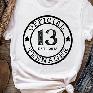 13th Birthday Girl SVG: Official Teenager Design (Digital Download)
