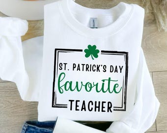 Lucky Teacher St Patricks Day SVG, Irish Shirt Design (Digital Download)