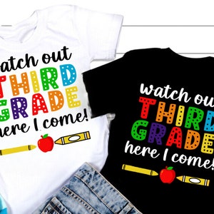 Third Grade SVG: Back To School Shirt Design (Digital Download)
