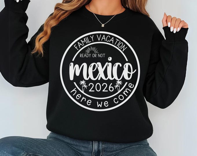 Mexico Family Vacation 2026 SVG PNG: Beach Holiday Shirt (Digital Download)