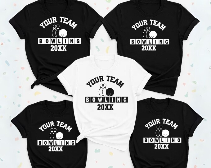 Custom Bowling Team Shirt SVG, Canva Edit (Digital Download)