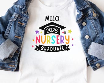 Personalized Nursery Graduate 2025 SVG: Preschool Graduation Shirt Design (Digital Download)