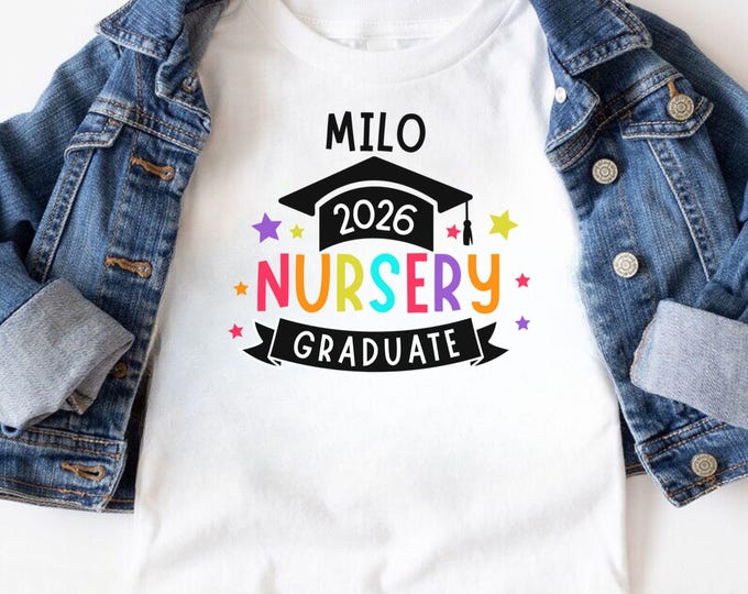 Personalized Nursery Graduate 2025 SVG: Preschool Graduation Shirt Design (Digital Download)
