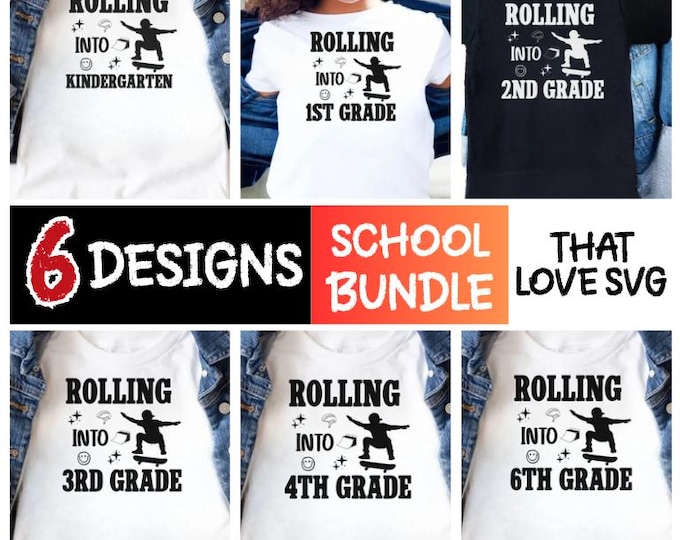 Retro School Grade PNG Bundle: Back to School Designs (Digital Download