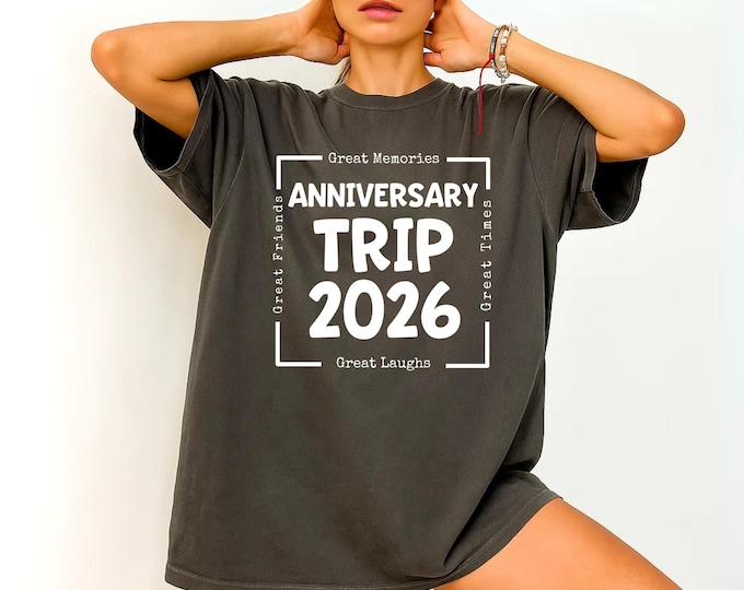 Anniversary Trip 2026 SVG: Couples Vacation Shirt Design (Digital Download)