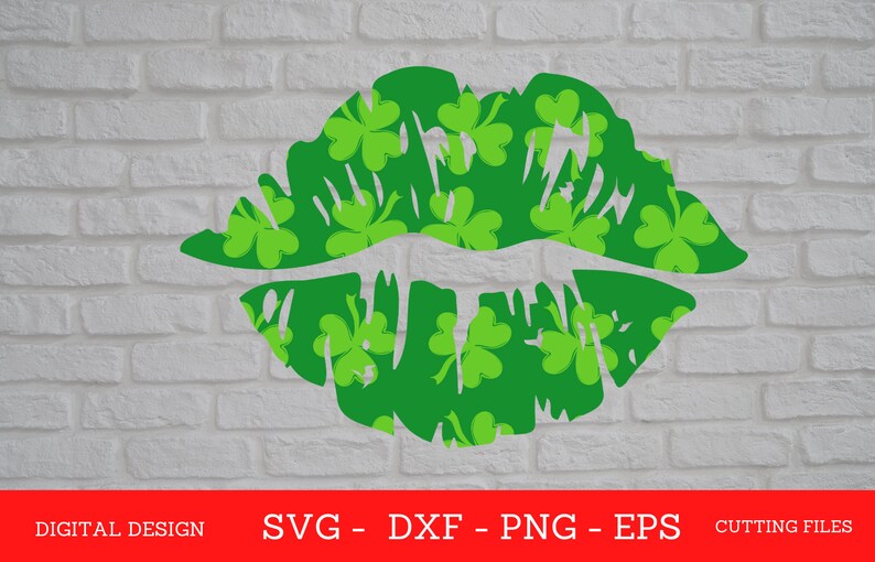 Lips With Clover SVG PNG, St Patricks Kiss Svg, Lucky Svg, St Patricks Day Svg, St Patricks Shirt, Irish Svg, Funny St Patricks Day Svg image 5