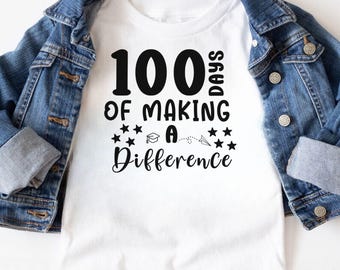 100 Days of School SVG: Teacher T-Shirt Design (Digital Download